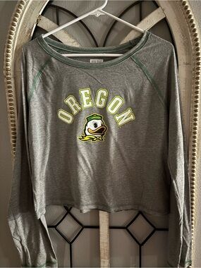 Oregon Ducks Women's Gray Long Sleeve Tee NWT xL